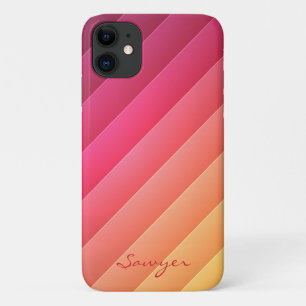 Case-Mate iPhone Case Gratté rose et jaune