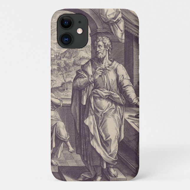 Coques Case-Mate iPhone Gravure de saint Matthieu, inspiration divine (Dos)