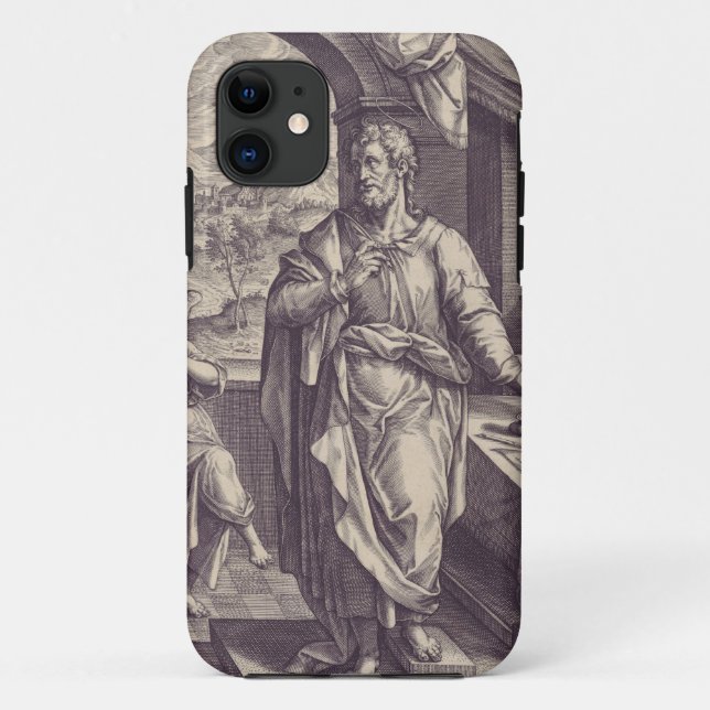 Coques Case-Mate iPhone Gravure de saint Matthieu, Inspiration divine (Dos)