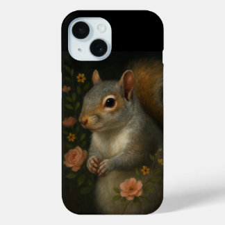 Coque Case-Mate iPhone Gray Squirrel with Flowers – Enchanted Woodland 