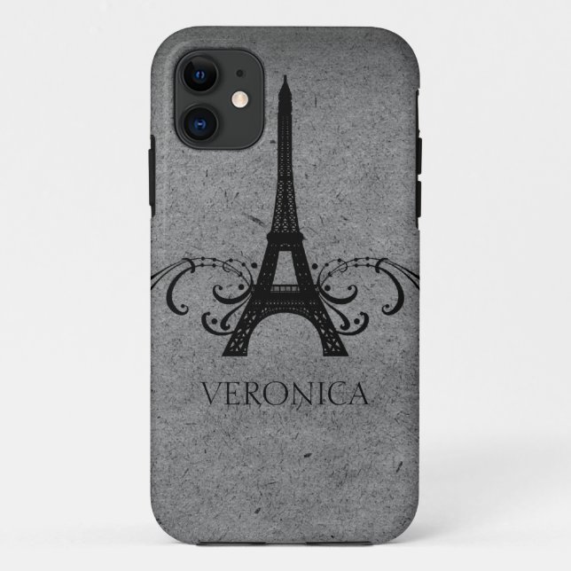 Coques Case-Mate iPhone Gray Vintage French (Dos)