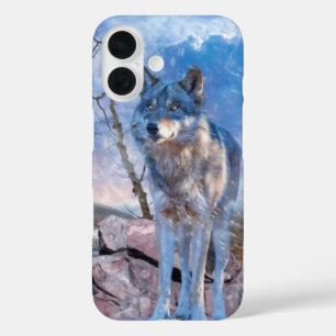 Coque Pour iPhone 16 Gray Wolf RÉPONSE À L'APPEL