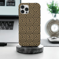 Grec Meander Carré Motif principal Brown