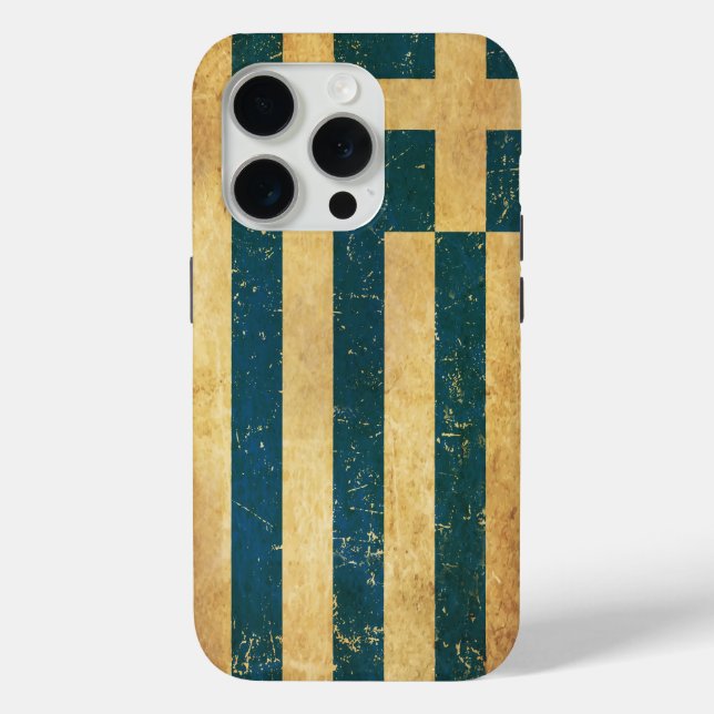 Coques Case-Mate iPhone Grèce Drapeau Vintage Grunge (Verso)