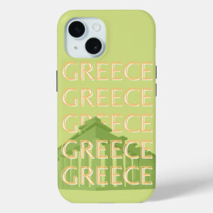 Coque Case-Mate iPhone Grèce Travel Art, Summer Travel Art, Green