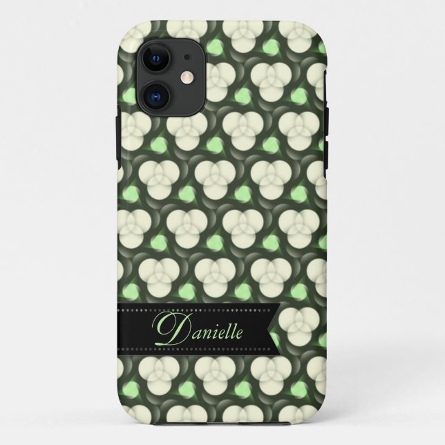 Coques Case-Mate iPhone Green Atoms motif moderne (Dos)