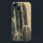 Coque Case-Mate iPhone Green Cactus on Yellow Background<br><div class="desc">Cactus On Splattered Yellow Background. Artist: Naomi McCavitt. Image ID: 106255Z.</div>