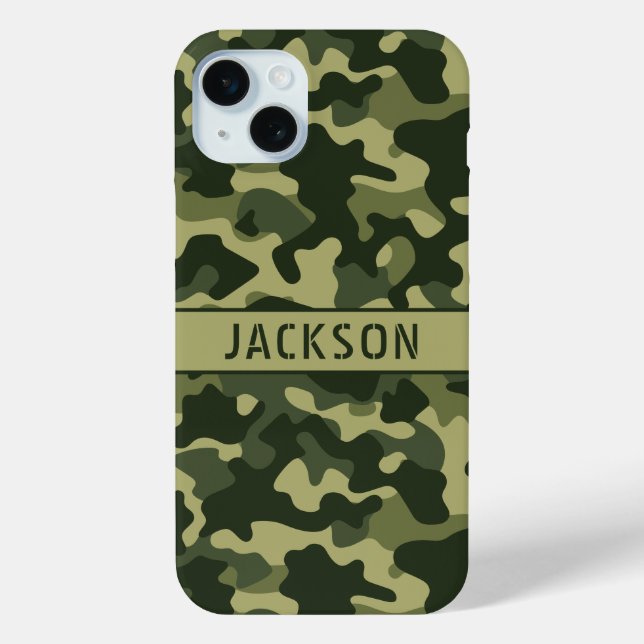 Coques Case-Mate iPhone Green Camouflage Personalized (Verso)