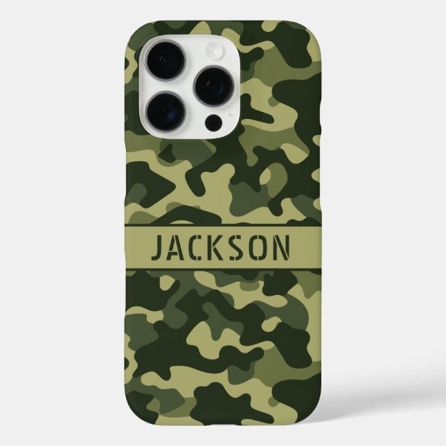 Coques Case-Mate iPhone Green Camouflage Personalized (Verso)
