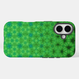 Coque Pour iPhone 16 Green Circular Pattern Phone Case