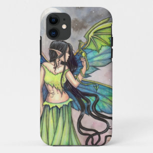 Coque Case-Mate Pour iPhone Green Fairy and Dragon Imaginaire Art