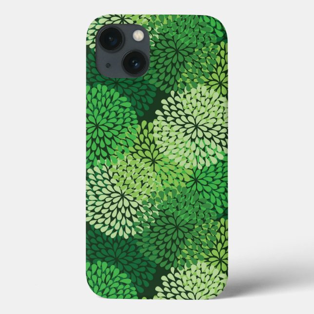 Coques Case-Mate iPhone Green floral (Verso)