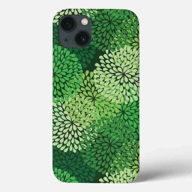 Coques Case-Mate iPhone Green floral (Verso)