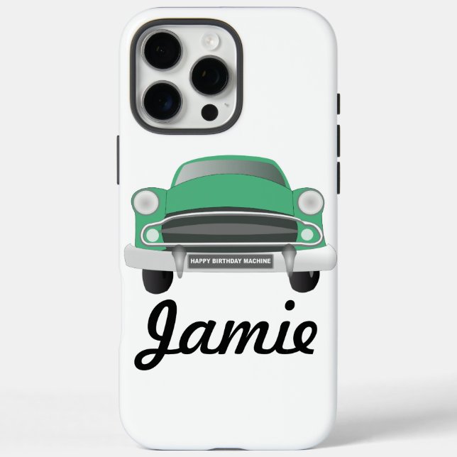 Coques Case-Mate iPhone Green Mean Retro Voiture Boy's Birthday (Verso)