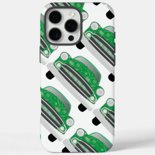 Coques iPhone 16 Pro Max Green Mean Retro Voiture Boy's Birthday