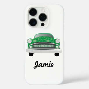 Coque iPhone 16 Pro Green Mean Retro Voiture Boy's Birthday