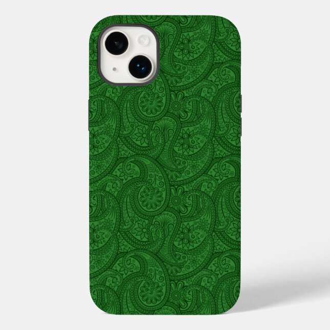 Coques Case-Mate iPhone Green Paisley (Verso)