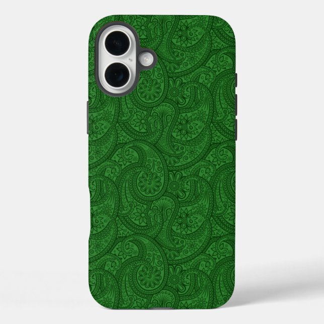 Coques Case-Mate iPhone Green Paisley (Verso)