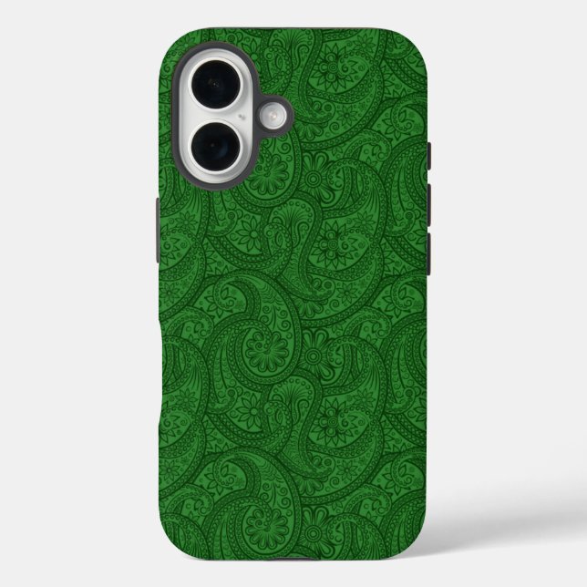 Coques Case-Mate iPhone Green Paisley (Verso)