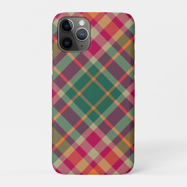 Coques Case-Mate iPhone Green Red Yellow Scottish Tartan Plaid (Dos)