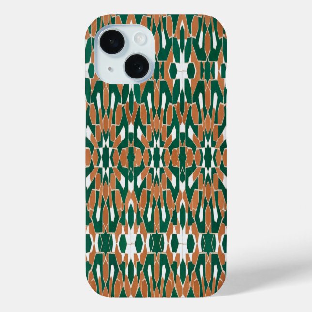 Coques Case-Mate iPhone Green Terracotta Zellige Phone Case (Verso)