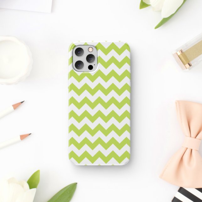Coques Case-Mate iPhone Green Zigzag, Green Chevron, Motif géométrique (Créateur téléchargé)