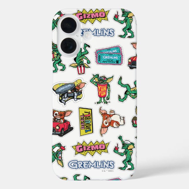 Coques Case-Mate iPhone Gremlins™ Sticker Fun Pattern (Verso)