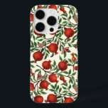 Coque iPhone 16 Pro Grenades et papillons Bella sur blanc<br><div class="desc">Des branches de grenade aux feuilles luxuriants et aux fruits rouges riches s'étendent sur un arrière - plan noir. Un calque secondaire s'estompe subtilement,  ajoutant de la profondeur. Traditionnellement peints sur du papier avec des marqueurs,  les éléments sont scannés et composés en motif dans Photoshop.</div>