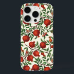 Coque iPhone 16 Pro Grenades et papillons Bella sur blanc<br><div class="desc">Des branches de grenade aux feuilles luxuriants et aux fruits rouges riches s'étendent sur un arrière - plan noir. Un calque secondaire s'estompe subtilement,  ajoutant de la profondeur. Traditionnellement peints sur du papier avec des marqueurs,  les éléments sont scannés et composés en motif dans Photoshop.</div>