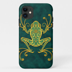 Etui iPhone Case-Mate Grenouille d'arbre bleue d'or complexe