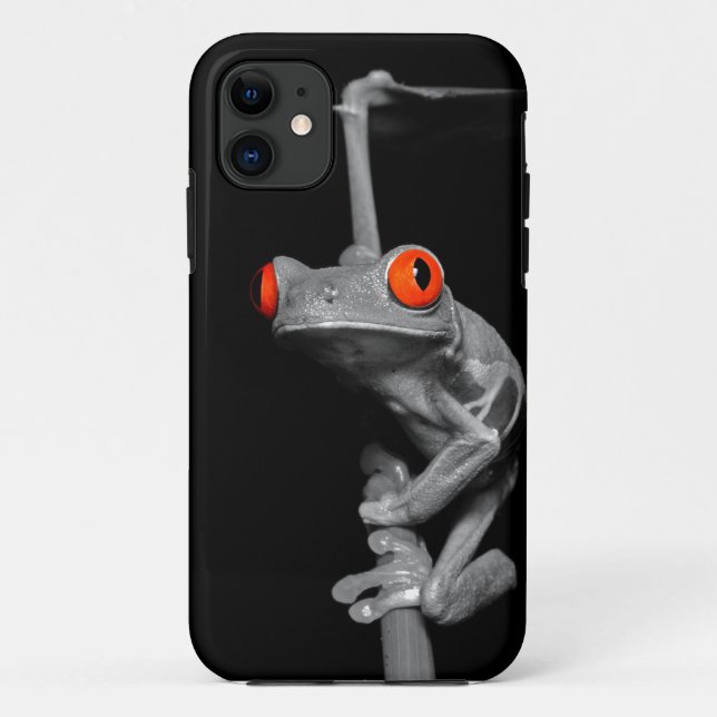 Coques Case-Mate iPhone Grenouille d'arbre observée par rouge (Dos)