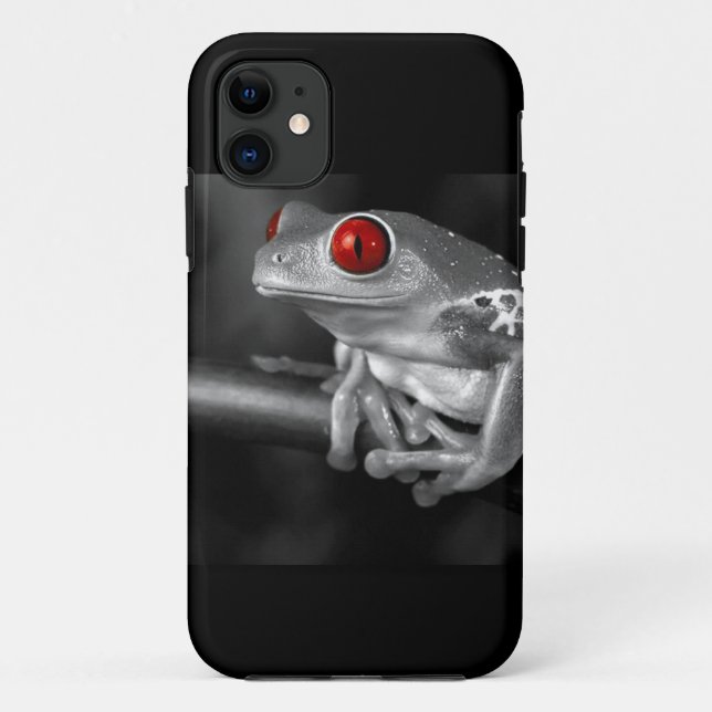 Coques Case-Mate iPhone Grenouille d'arbre observée par rouge (Dos)