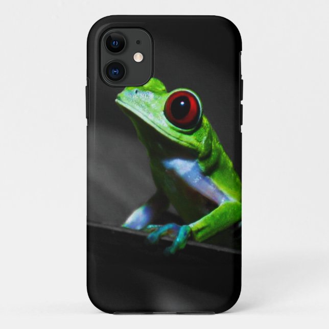 Coques Case-Mate iPhone Grenouille d'arbre observée par rouge III (Dos)