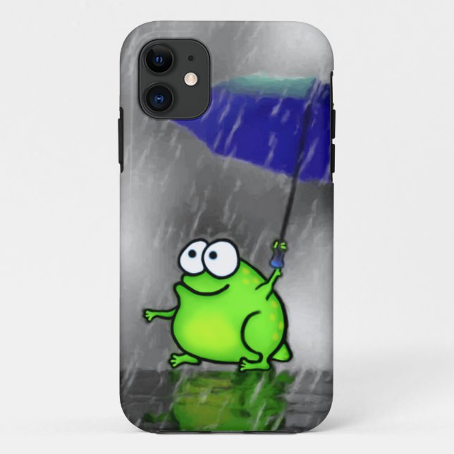 Coques Case-Mate iPhone Grenouille de jour pluvieux (Dos)
