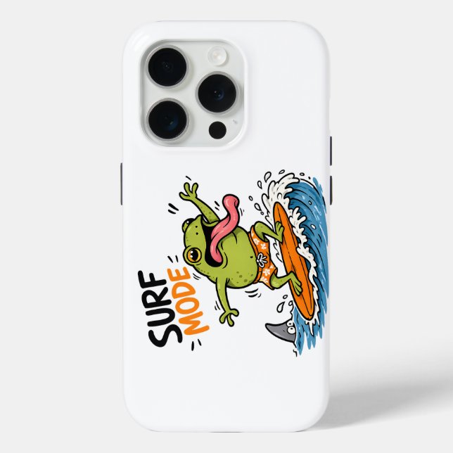 Coques Case-Mate iPhone Grenouille en mode surf drôle | Grenouille idiote  (Verso)