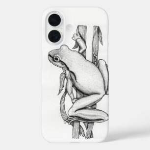 Coque Pour iPhone 16 Grenouille illustrée sur herbe - par Skye Ryan-Eva