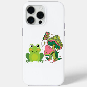 Coque Case-Mate iPhone grenouille mignonne, champignons et papillon