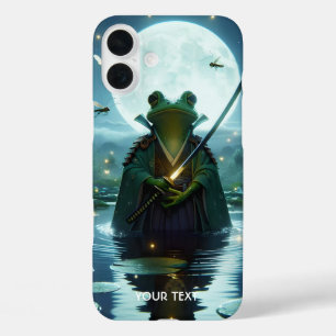 Coque Pour iPhone 16 Plus Grenouille mignonne Imaginaire Samurai Katana