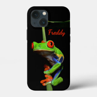 Case-Mate iPhone Case Grenouille peinte aux yeux rouges nom personnel