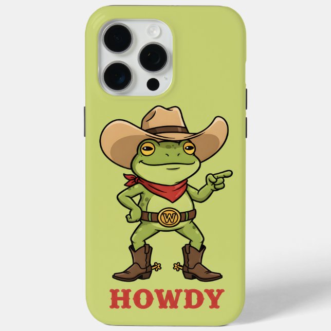 Coques Case-Mate iPhone Grenouille Western Yeehaw Howdy Frog Mème Drôle de (Verso)