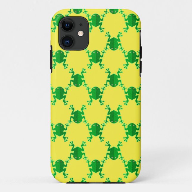 Coques Case-Mate iPhone Grenouilles mignonnes de bande dessinée (Dos)