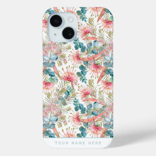 Coque Case-Mate iPhone Grevillea personnalisé bleu eucalyptus et rose
