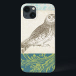 Etui iPhone 13 Grey Owl sur Arrière - plan Motif<br><div class="desc">Vous sentez l'art ? Obtenez ce dessin contemporain d'un hibou gris sur un arrière - plan inspiré par le collage. L'arrière - plan est colorée et présente des tons bleu,  gris et vert. Cette carte d'art égayera tout salon,  salle de bain ou chambre.</div>