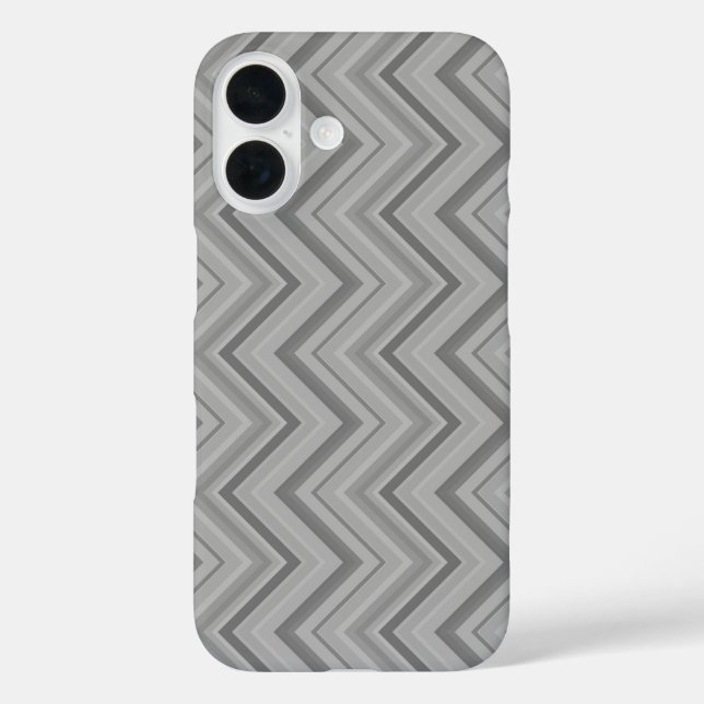 Coques Case-Mate iPhone Grey stripes zigzag (Verso)