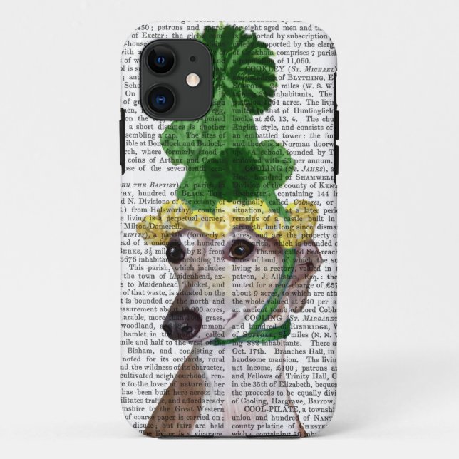 Coques Case-Mate iPhone Greyhound dans Green Knitted Casquette 2 (Dos)