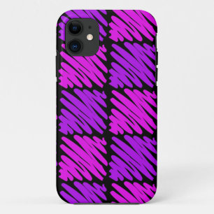 Coque iPhone 11 Gribouillis Rose-n-Pourpres