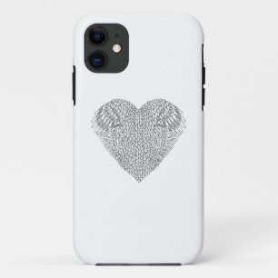 Coque Case-Mate Pour iPhone Griffonnage à ailes de coeur