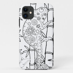 Coque iPhone 11 Griffonnage de caméléon