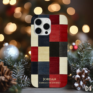 Coque Case-Mate iPhone Grille Carreaux Rustique – Sophistication Texturée