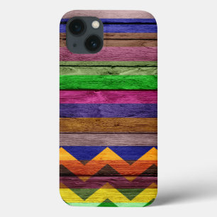 Etui iPhone Case-Mate Grille Chevron en bois moderne